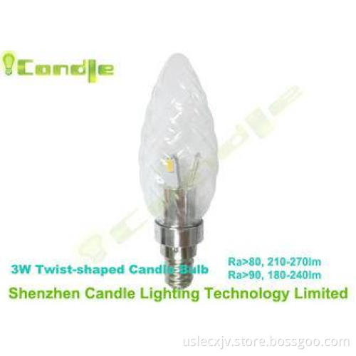 360 Degree E14 Dimmable Led Candle Bulb 3w 4w , B26 Led Can